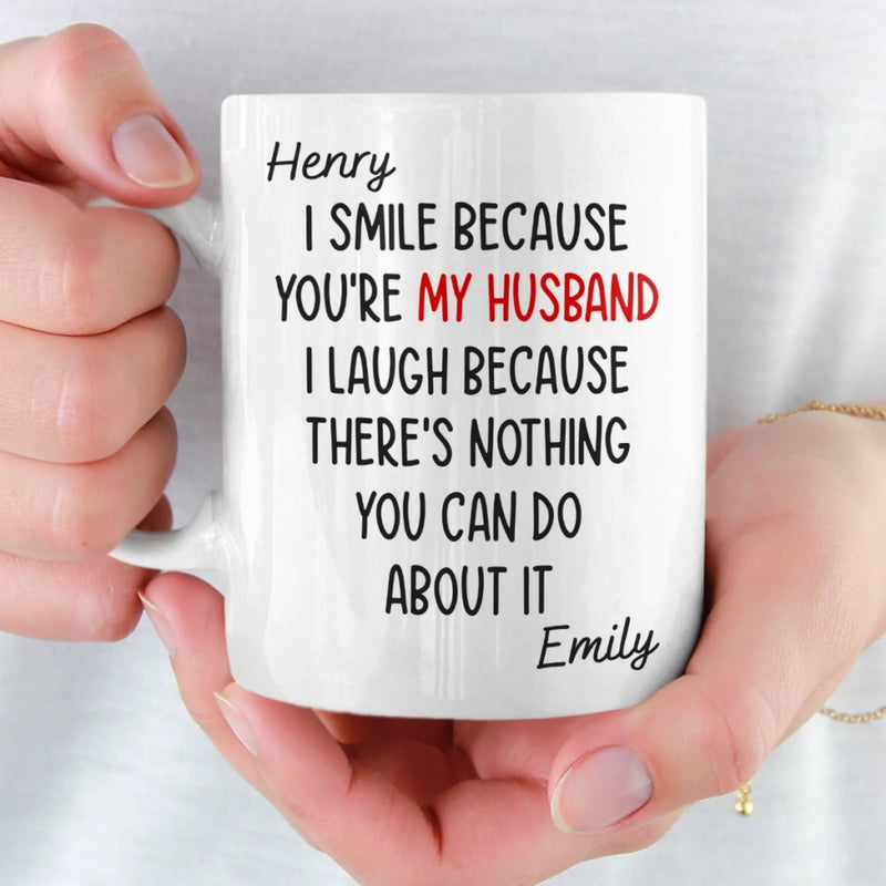 Custom Mug - Personalized Anniversary Christmas Wedding Gifts For Husband And Wife, Him And Her - Wife Life Chose Me