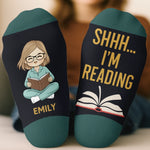 Custom Kids Crew Socks - Personalized Bookish Gifts For Book Lovers, Bookworms, Readers - My Reading Game