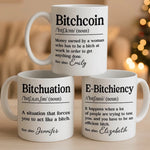 Custom Mug - Personalized Birthday Gifts For Coworker, Work Bestie - Money Earned By A Woman