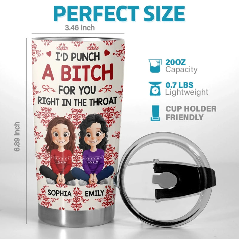 Custom Tumbler - Personalized Best Friend Christmas Birthday Gifts For Women, Besties, Sisters, BFF - Life Upgraded With My Besties