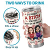 Custom Tumbler - Personalized Best Friend Christmas Birthday Gifts For Women, Besties, Sisters, BFF - Life Upgraded With My Besties