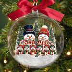 Custom Snowman 3D Acrylic Ball Ornament - Personalized Christmas Birthday Gifts For Grandpa, Grandma - Our Favorite Christmas Memories