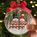 Custom Snowman 3D Acrylic Ball Ornament - Personalized Christmas Birthday Gifts For Grandpa, Grandma - Our Favorite Christmas Memories