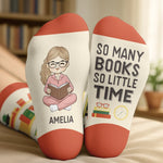 Custom Kid Crew Socks - Personalized Bookish Gifts For Book Lovers, Bookworms, Readers - Books Are The Journey