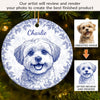 Custom Photo Ceramic Ornament - Personalized Christmas Birthday Gifts For Dog Cat Lovers, Dog Dad And Mom, Cat Owners - Little Paws, Forever Love