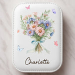 Flowers Grow, And So Will You - Family Personalized Custom Jewelry Box LED Makeup - Gift For Women