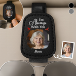 Custom Photo Memorial Mom Gifts - Personalized Leather Car Visor