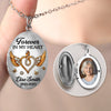 Custom Photo Locket Necklace - Personalized Memorial Sympathy Gifts For Loss Of Mom, Dad - Forever In Our Hearts