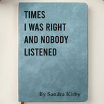 Custom Leather Writing Journal - Personalized Funny  Gifts For Coworker, Work Bestie, Best Friends - Sarcasm Storage Unit