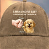 Custom Vintage Washed Denim Baseball Cap - Personalized Christmas Birthday Gifts For Dog Cat Lovers, Dog Dad And Mom, Cat Owners - Best Bro Comes With Fur