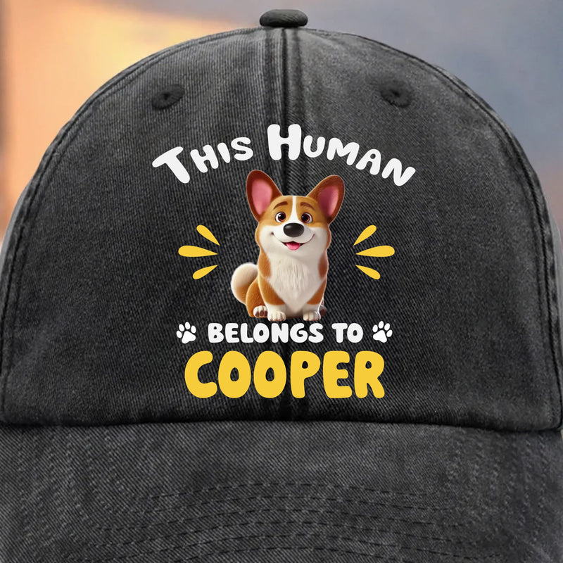 Custom Vintage Washed Denim Baseball Cap - Personalized Birthday Gifts For Dog Cat Lovers, Dog Dad And Mom, Cat Owners - Living The Fur Way