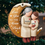 Custom Wood Ornament - Personalized Christmas Birthday Gifts For Grandma - A Heart Shaped By You