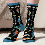 Custom Crew Socks - Personalized Christmas Birthday Fishing Gifts For Fisherman - Walk Like A Lucky Angler