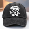 Custom Vintage Washed Denim Baseball Cap - Personalized Birthday Gifts For Dad, Grandpa - Cherishing Moments By Your Side