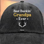Custom Vintage Washed Denim Baseball Cap - Personalized Birthday Gifts For Dad, Grandpa - Memories Grow Bigger With You