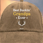 Custom Vintage Washed Denim Baseball Cap - Personalized Birthday Gifts For Dad, Grandpa - Memories Grow Bigger With You