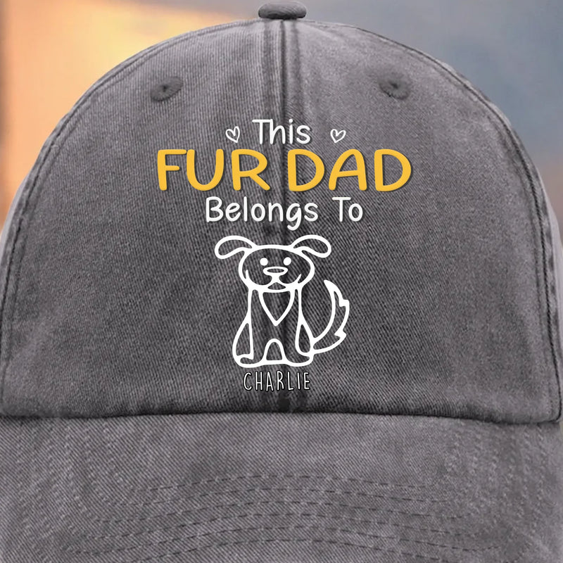 Custom Vintage Washed Denim Baseball Cap - Personalized Birthday Gifts For Dog Cat Lovers, Dog Dad And Mom, Cat Owners - Official Pup Parent