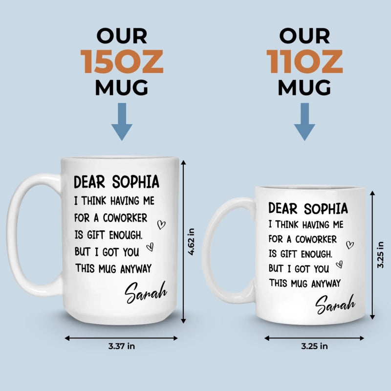 Custom Mug - Personalized Birthday Gifts For Coworker, Work Bestie - Your Effort Inspires Me