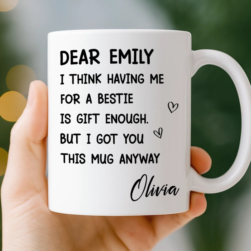 Custom Mug - Personalized Best Friend Birthday Gifts For Women, Besties, Sisters, BFF - You Are My Everyday Joy