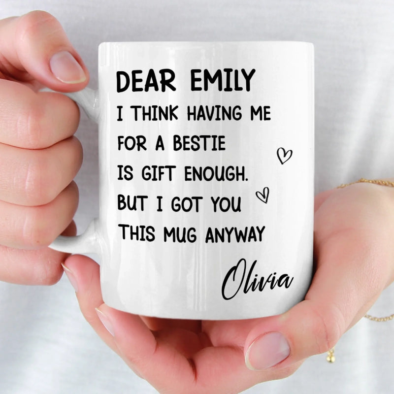 Custom Mug - Personalized Best Friend Birthday Gifts For Women, Besties, Sisters, BFF - You Are My Everyday Joy