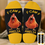 Custom Name Funny Chicken Gifts for Chicken Lovers - Personalized Middle Tube Socks