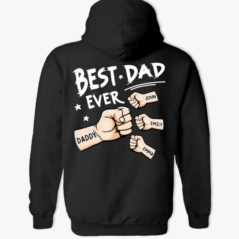 Custom Back Printed Unisex T-shirt, Premium T-shirt, Hoodie - Personalized Birthday Gifts For Dad, Grandpa - You Are My Hero