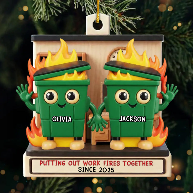 Custom Acrylic Ornament - Personalized Christmas Funny Gifts For Coworker, Work Bestie - Best Office Buddy Ever