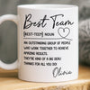 Custom Mug - Personalized Birthday Gifts For Coworker, Work Bestie - Work Feels Lighter With You