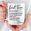 Custom Mug - Personalized Birthday Gifts For Coworker, Work Bestie - Work Feels Lighter With You