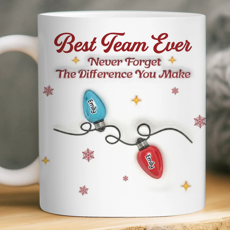 Custom Mug - Personalized Christmas Birthday Gifts For Coworker, Work Bestie - Making Spirits Bright At Work