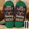 Custom Crew Socks - Personalized Christmas Birthday Hunting Gifts For Hunters - Hunting Is My Therapy