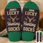 Custom Crew Socks - Personalized Christmas Birthday Hunting Gifts For Hunters - Hunting Is My Therapy