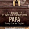 Custom Engraved Leather Toiletry Bag - Personalized Birthday Gifts For Dad, Grandpa - Guided By Their Endless Love