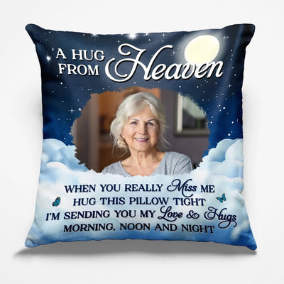 Custom Photo Pillow - Personalized Christmas Memorial Sympathy Gifts For Loss Of Mom, Dad - Forever Remembered