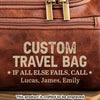 Custom Engraved Leather Toiletry Bag - Personalized Birthday Gifts For Dad, Grandpa - Generations Bound By Care