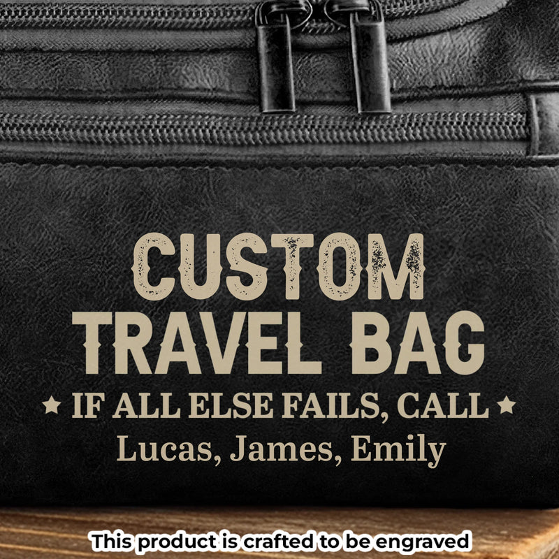 Custom Engraved Leather Toiletry Bag - Personalized Birthday Gifts For Dad, Grandpa - Generations Bound By Care