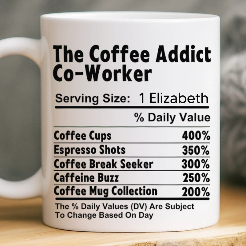 Custom Mug - Personalized Birthday Gifts For Coworker, Work Bestie - Teamwork Fueled By Coffee And Chaos