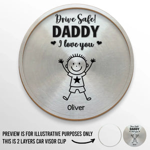 Custom Car Visor Clip - Personalized Birthday Gifts For Dad, Grandpa - Always Come Home Safe