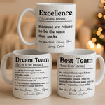 Custom Mug - Personalized Birthday Gifts For Coworker, Work Bestie - Dream Team