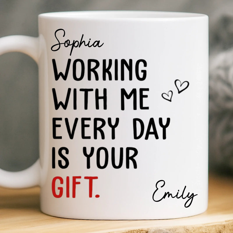 Custom Mug - Personalized Birthday Gifts For Coworker, Work Bestie - Turning Chaos Into Wins Daily