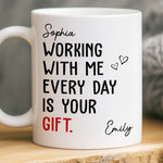 Custom Mug - Personalized Birthday Gifts For Coworker, Work Bestie - Turning Chaos Into Wins Daily