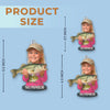 Custom Photo Acrylic Ornament - Personalized Christmas Birthday Fishing Gifts For Fisherman - Tiny Fishergirl With Big Dreams