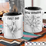 Custom Accent Mug - Personalized Birthday Gifts For Dad, Grandpa - Strength Wrapped In Love
