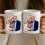 Custom Photo Mug - Personalized Anniversary Wedding Gifts For Husband And Wife, Him And Her - Love Grows With Us