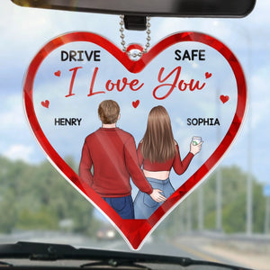 Custom Acrylic Car Ornament - Personalized Anniversary Wedding Gifts For Husband And Wife, Him And Her - Still Falling For You Daily