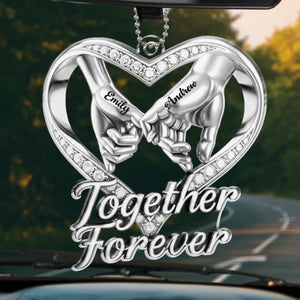 Custom Acrylic Car Ornament - Personalized Anniversary Wedding Gifts For Husband And Wife, Him And Her - You Make My World Soft