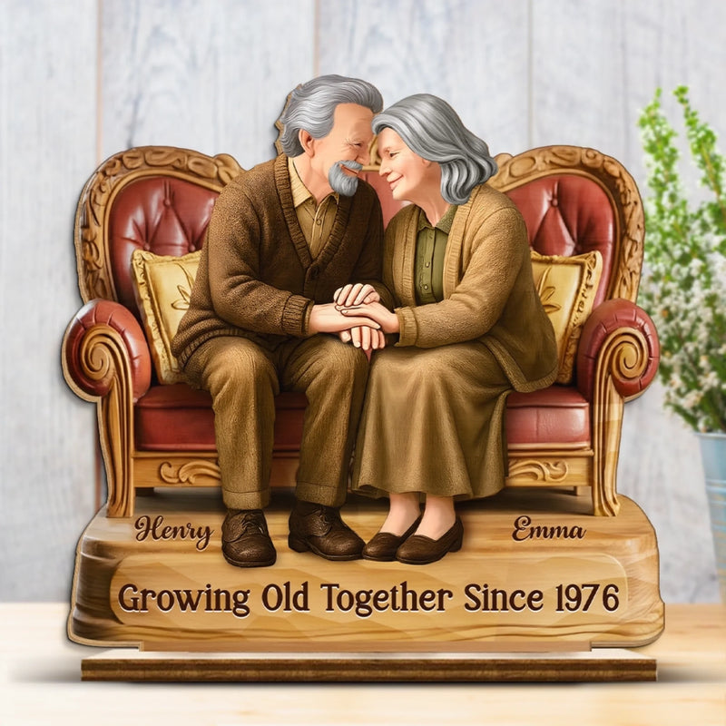 Custom 2-Layered Wooden Plaque - Personalized Anniversary Wedding Gifts For Husband And Wife, Him And Her - Life Feels Lighter With You