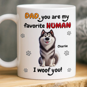 Custom Mug - Personalized Birthday Gifts For Dog Lovers, Dog Dad And Mom - Love Comes On Four Paws