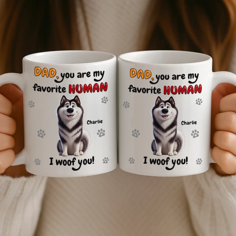 Custom Mug - Personalized Birthday Gifts For Dog Lovers, Dog Dad And Mom - Love Comes On Four Paws
