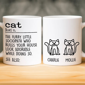 Custom Mug - Personalized Birthday Gifts For Cat Lovers, Cat Mom And Dad - Life Is Softer With Cats